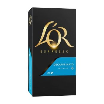 Capsule Décafféiné Intensité 6 – Compatible Nespresso® – 10 Capsules – L’Or Espresso