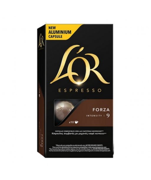 Capsule Forza Intensité 9 – Compatible Nespresso® – 10 Capsules – L’Or Espresso