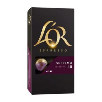 Capsule Supremo Intensité 10 – Compatible Nespresso® – 10 Capsules – L’Or Espresso